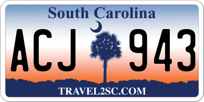 SC license plate ACJ943