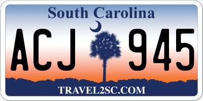 SC license plate ACJ945