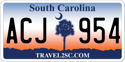 SC license plate ACJ954