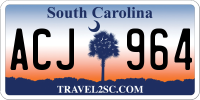 SC license plate ACJ964