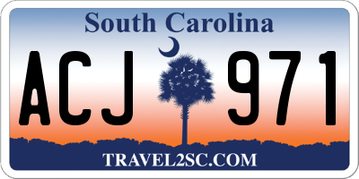 SC license plate ACJ971