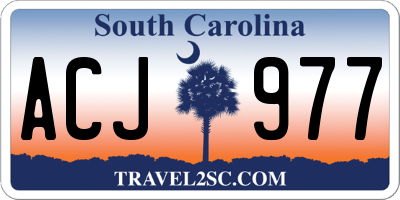 SC license plate ACJ977