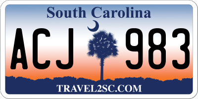 SC license plate ACJ983