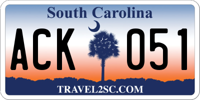 SC license plate ACK051