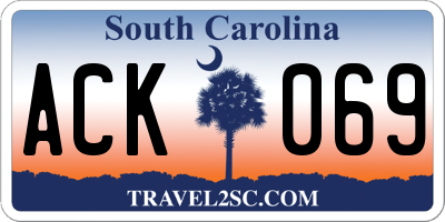 SC license plate ACK069