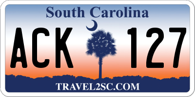 SC license plate ACK127