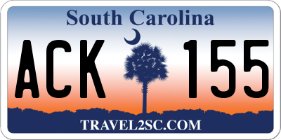 SC license plate ACK155
