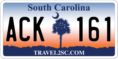 SC license plate ACK161
