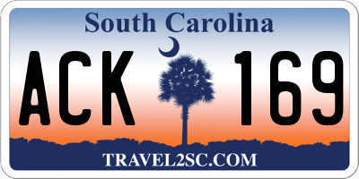 SC license plate ACK169
