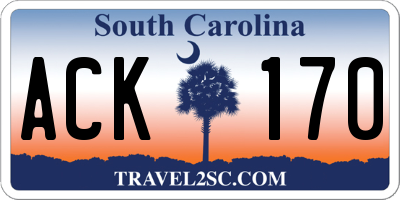 SC license plate ACK170