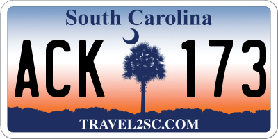 SC license plate ACK173