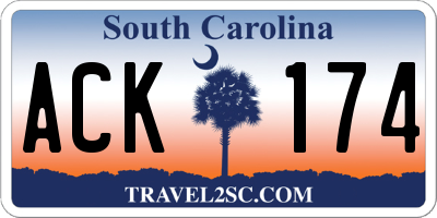 SC license plate ACK174