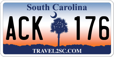 SC license plate ACK176