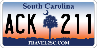 SC license plate ACK211