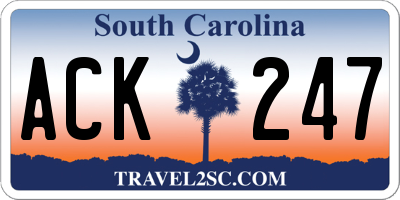 SC license plate ACK247