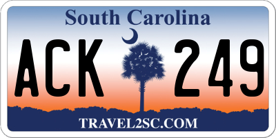 SC license plate ACK249