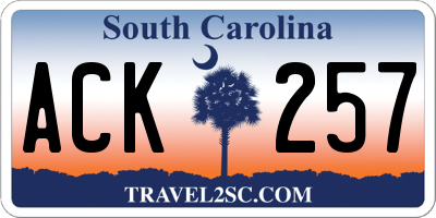 SC license plate ACK257