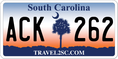 SC license plate ACK262