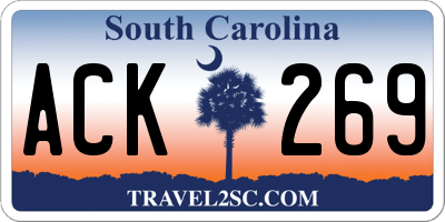 SC license plate ACK269