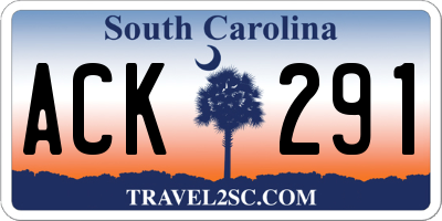 SC license plate ACK291
