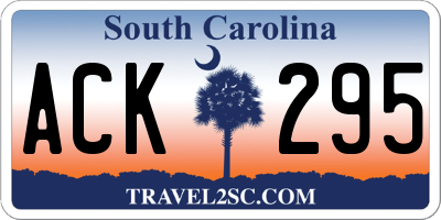 SC license plate ACK295
