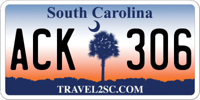 SC license plate ACK306