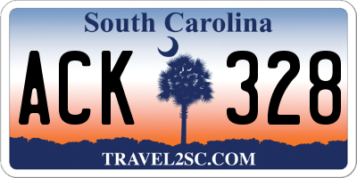 SC license plate ACK328