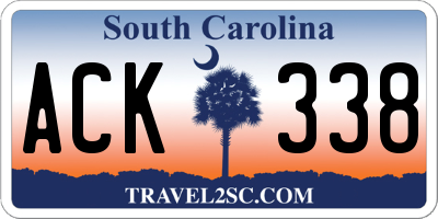 SC license plate ACK338