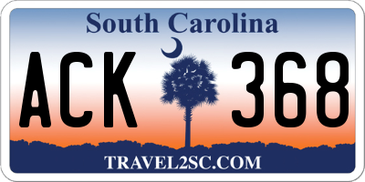 SC license plate ACK368