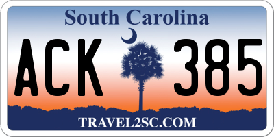 SC license plate ACK385