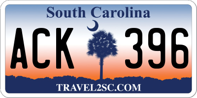 SC license plate ACK396