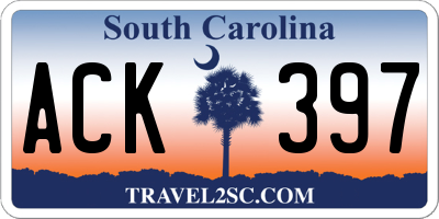 SC license plate ACK397