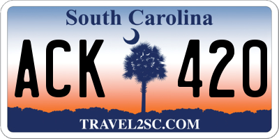 SC license plate ACK420