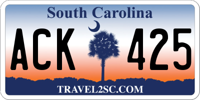 SC license plate ACK425