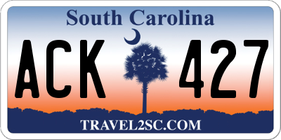 SC license plate ACK427