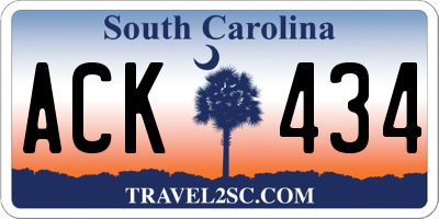 SC license plate ACK434