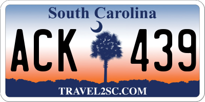 SC license plate ACK439