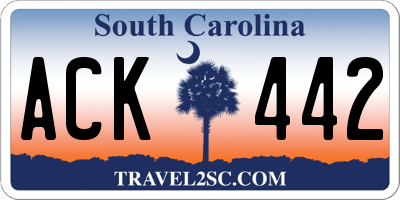 SC license plate ACK442
