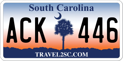 SC license plate ACK446