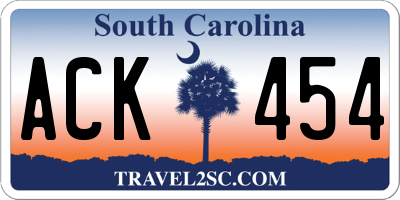 SC license plate ACK454