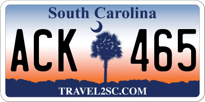 SC license plate ACK465