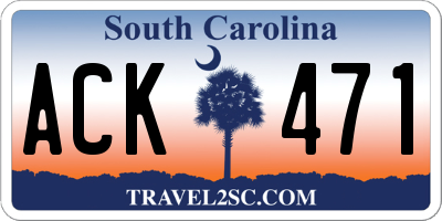 SC license plate ACK471