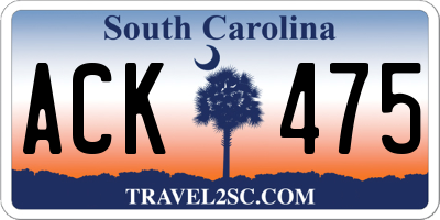 SC license plate ACK475