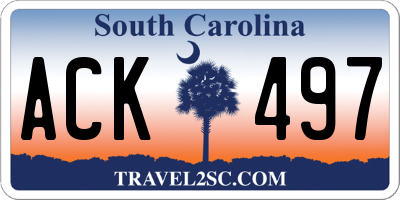 SC license plate ACK497