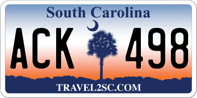 SC license plate ACK498