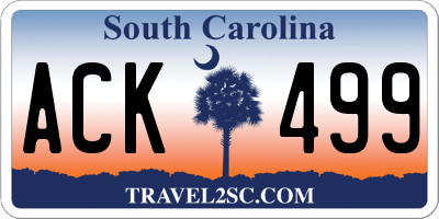 SC license plate ACK499