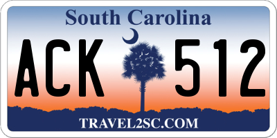SC license plate ACK512