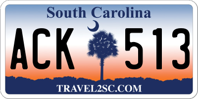 SC license plate ACK513