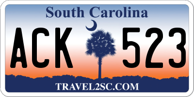 SC license plate ACK523