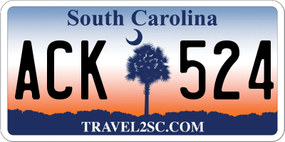 SC license plate ACK524